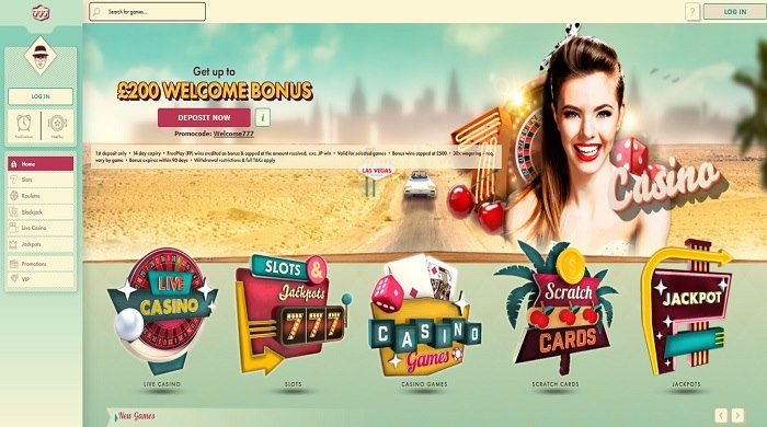 777 Casino Homepage