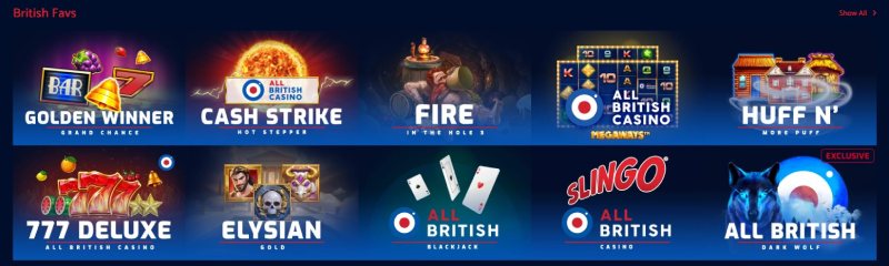 All British Casino Games