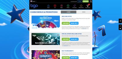 bgo website bonus page