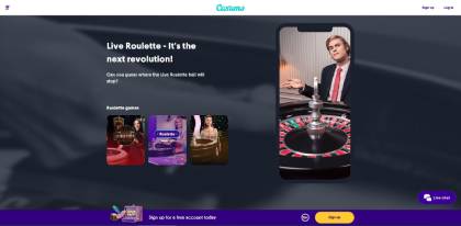 Live Dealer roulette game at Casumo Casino