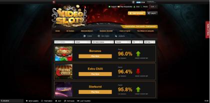 A very high payout rate at Videslots